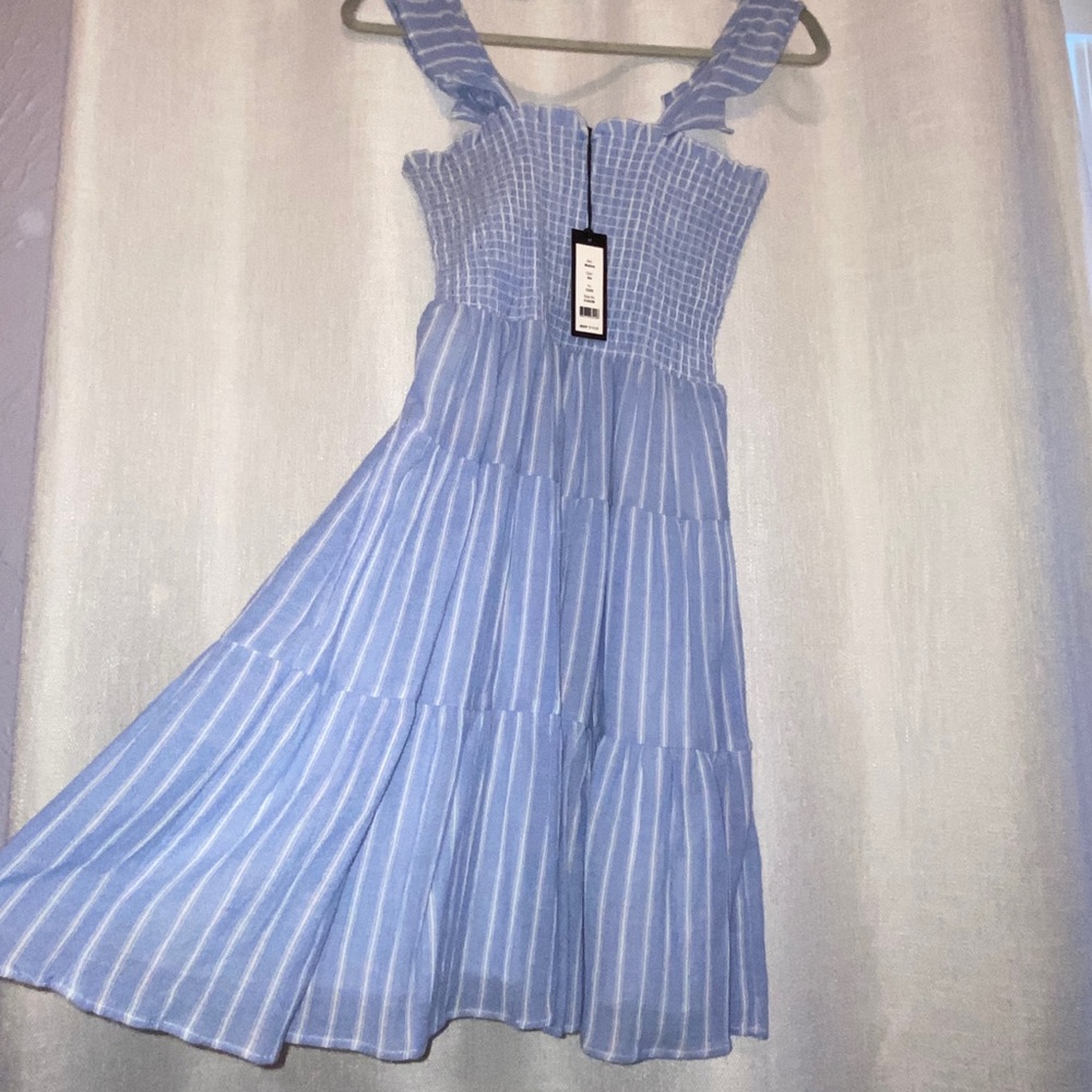 NWT Romeo & Juliet couture Blue and White Stripped Dress